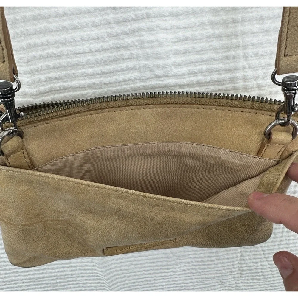 Lucky Brand‎ Western Style Convertible Crossbody Leather Wallet Bag Purse